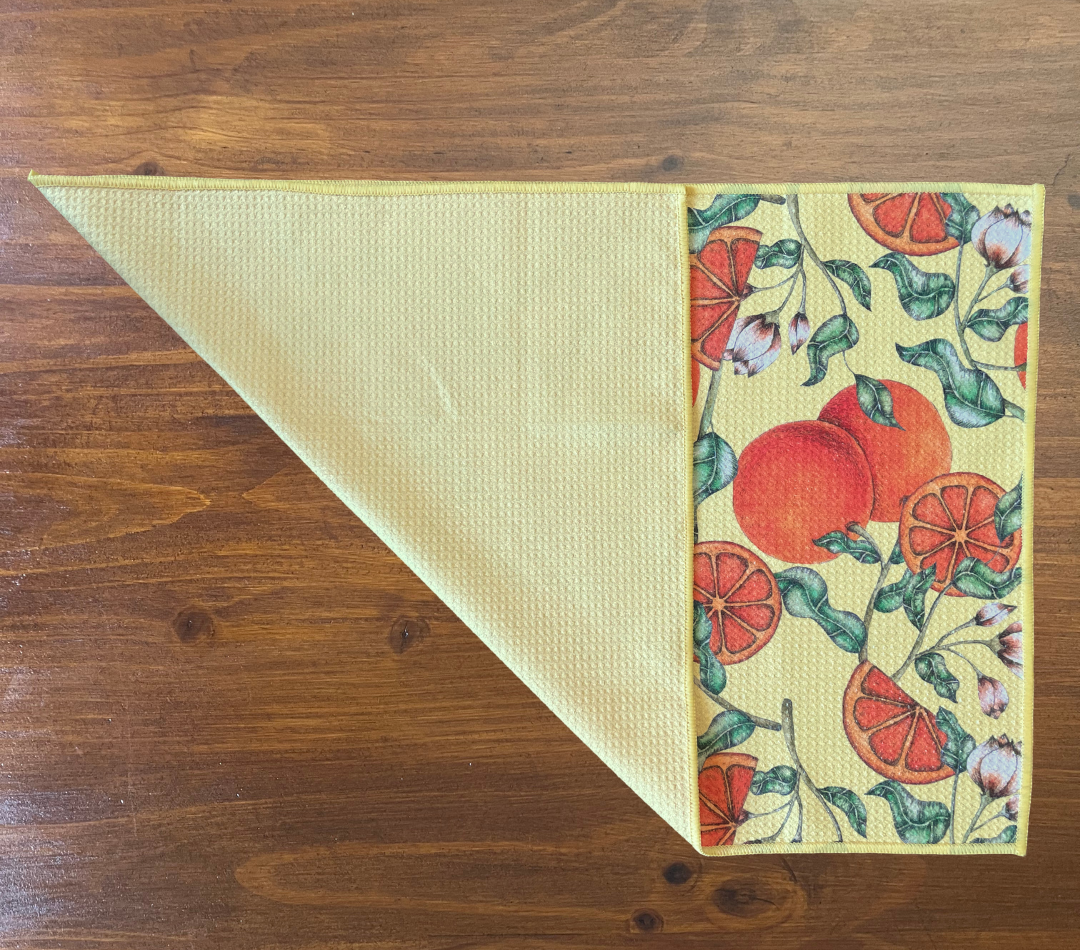 Premium Bright Quick Dry Tea Towel - Tangerine Dream | DirtyGirl