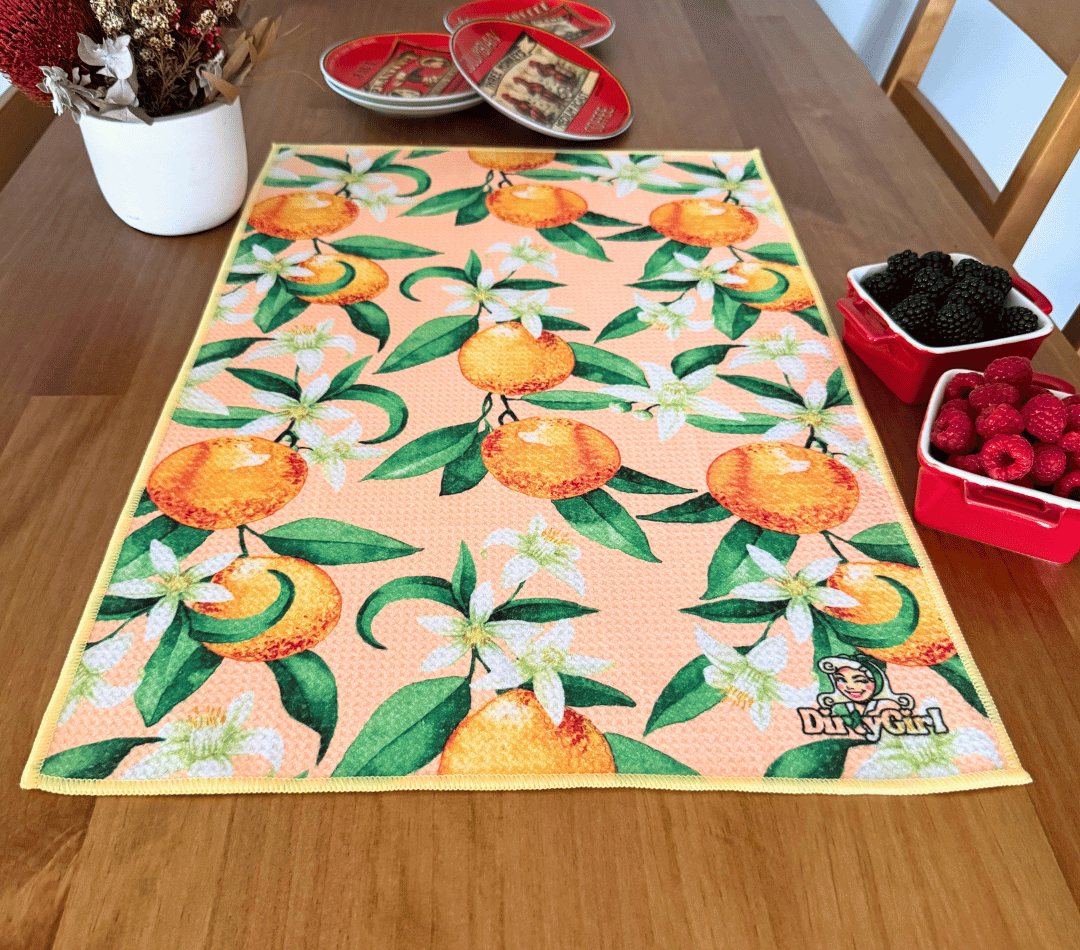 Orange Valley Tea Towel