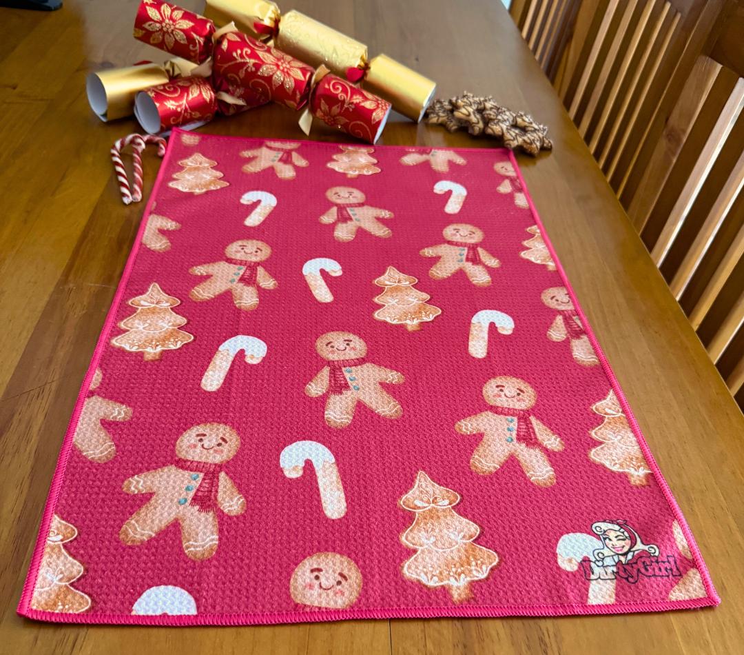 Gingerbread Joy Tea Towel