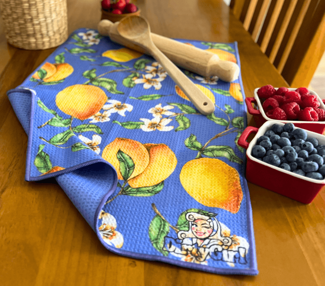 Lemon Burst Tea Towels | Quick-Dry & Absorbent | DirtyGirl