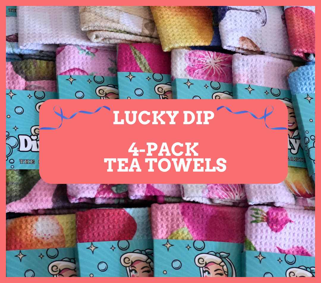 Lucky Dip 4-Pack Tea Towels