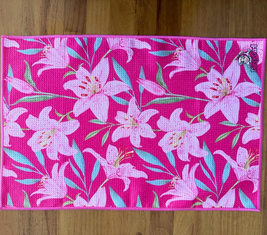 Lily Blush Tea Towel