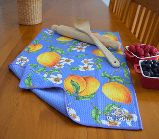 Premium DirtyGirl Tea Towel – Lemon Burst – main product image – Lint-free finish